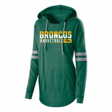 Montville Broncos Basketball Ladies Hooded Low Key Pullover